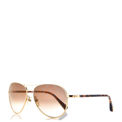 Louis Vuitton Conspiration Pilote Sunglasses Z0164U Gold 1 of 6