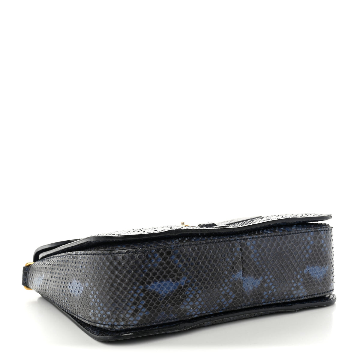 Snakeskin Small Jackie Shoulder Bag Blue