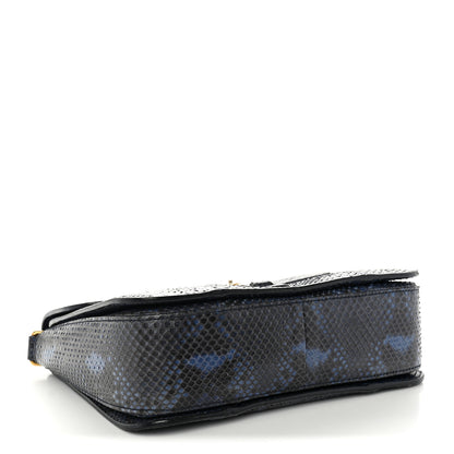 Gucci Snakeskin Small Jackie Shoulder Bag Blue 4 of 14