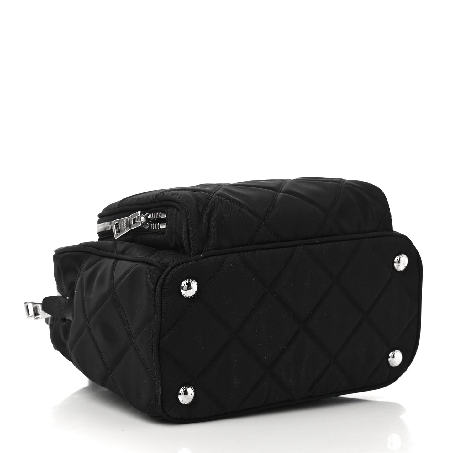 Nylon Tessuto Impuntu Quilted Backpack Black