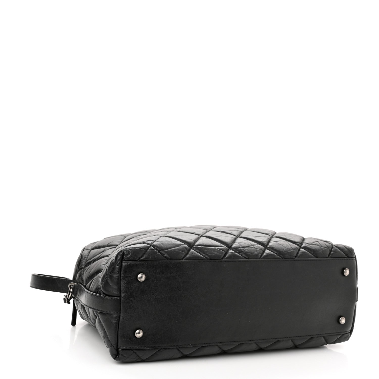Chanel Aged Calfskin Small Bowling Bag Black 4 of 12