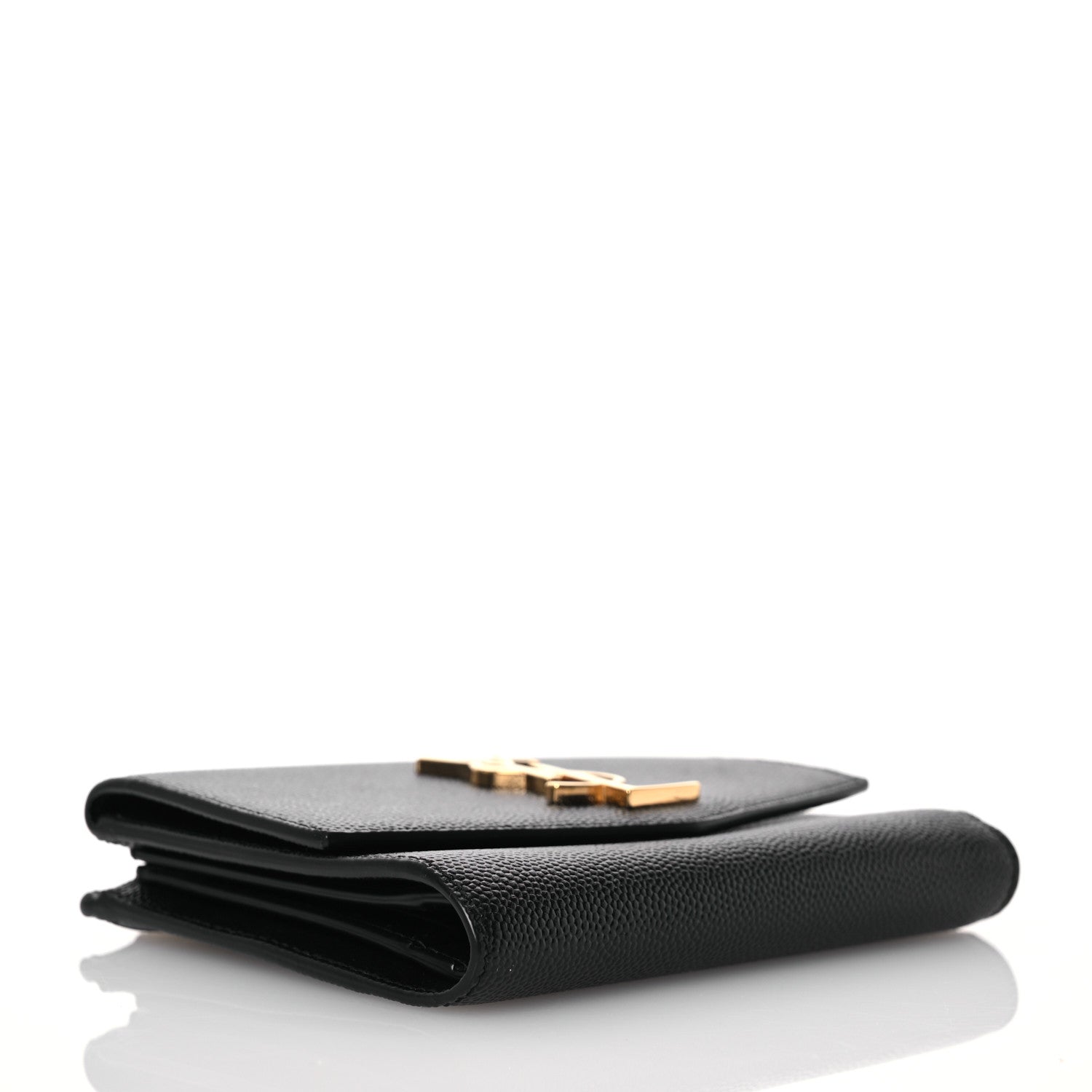 Saint Laurent Grain De Poudre Monogram Bi-Fold Wallet Black 4 of 11