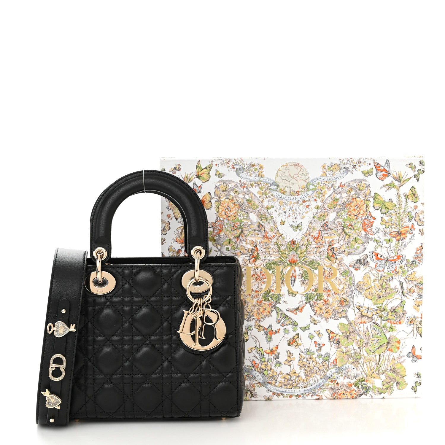 Christian Dior Lambskin Cannage Small My ABCDior Lady Dior Black 11 of 11