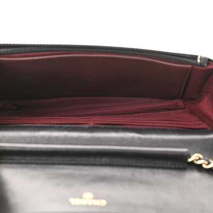 Chanel Lambskin Chevron Quilted Wallet On Chain WOC Black 5 of 12