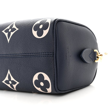Louis Vuitton Empreinte Monogram Giant Speedy Bandouliere 20 Navy Creme 9 of 10