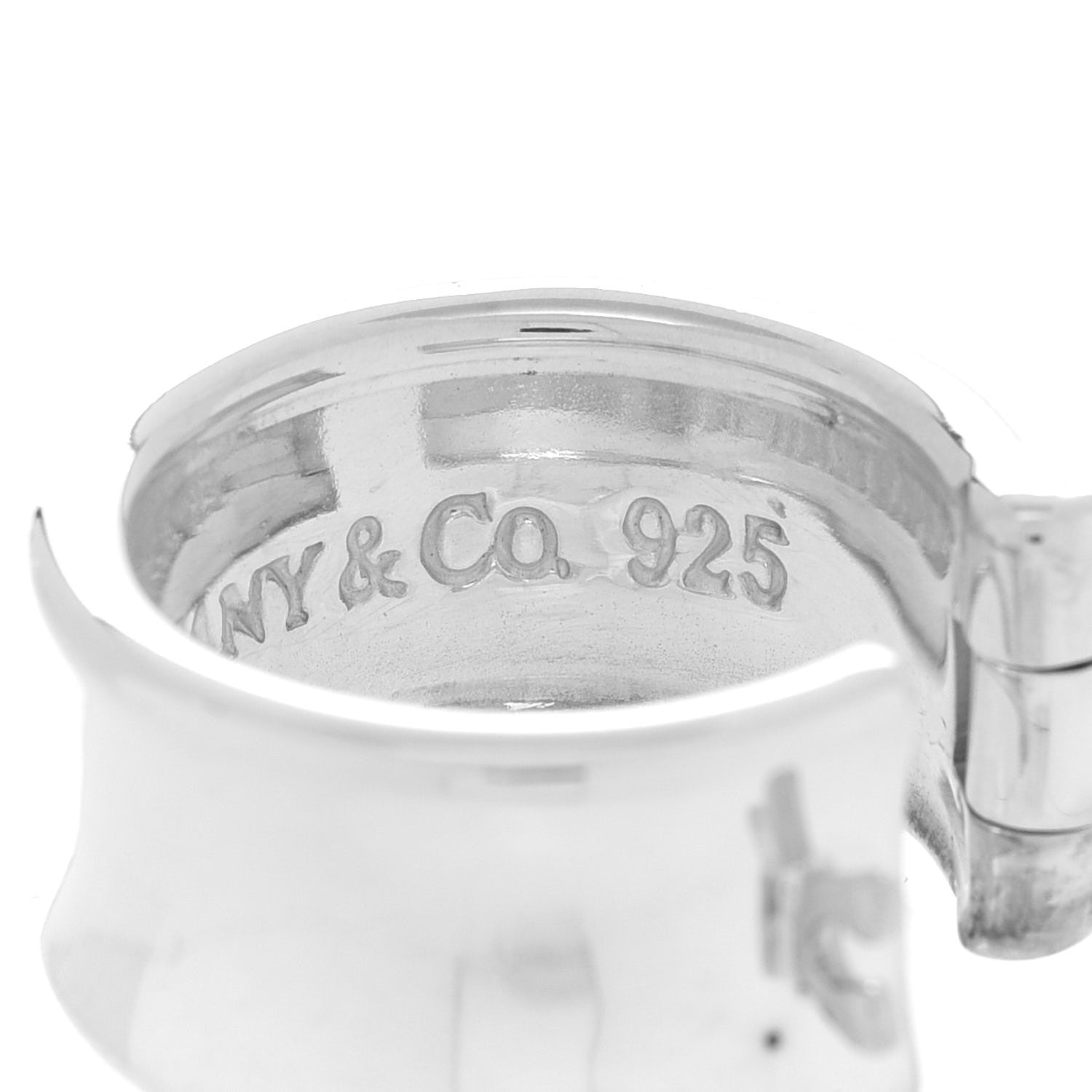 Tiffany Sterling Silver Wide 1837 Hoop Earrings 5 of 5