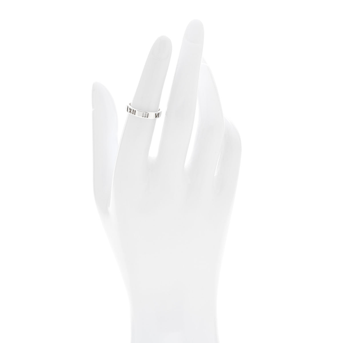 Tiffany Sterling Silver Narrow Atlas Pierced Ring 50 5.25 2 of 4