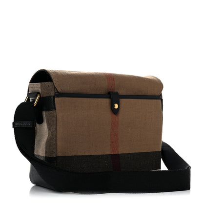 Burberry Canvas Mega Check Small Baildon Messenger Bag Black 4 of 11