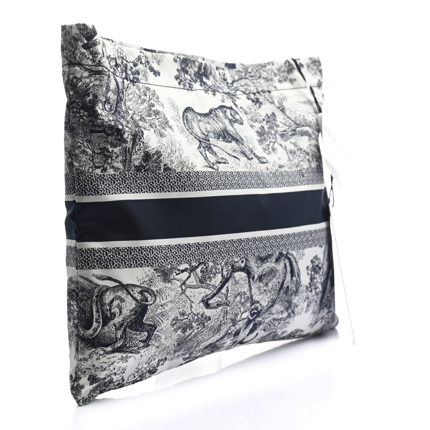 Christian Dior Embroidered Toile De Jouy Diortravel Zipped Pouch Blue 3 of 7