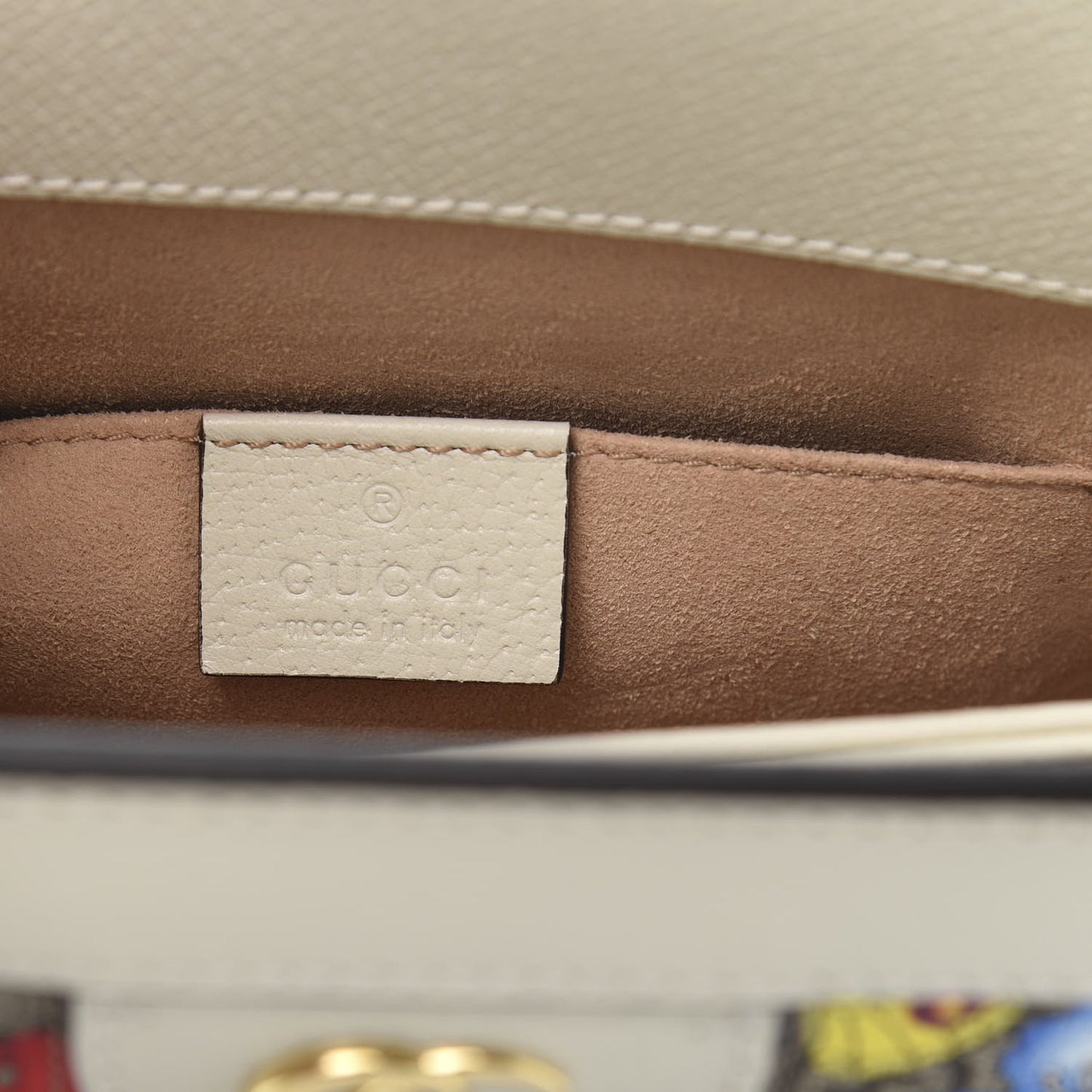 GG Supreme Monogram Flora Web Small Ophidia Chain Shoulder Bag White