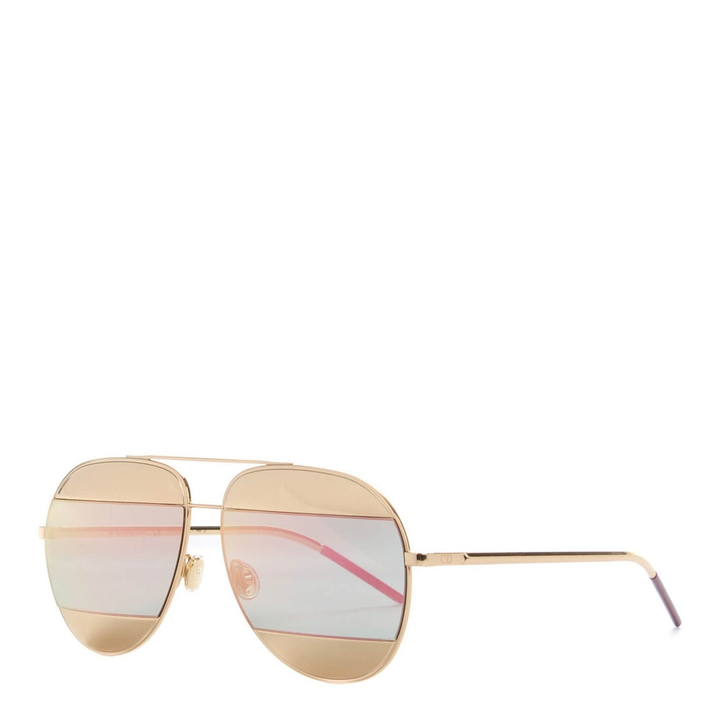 Split 1 Aviator Sunglasses Rose Gold