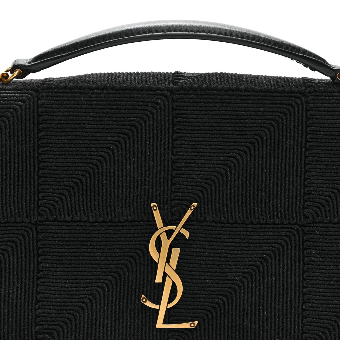 Quilted Satin Monogram Medium Jamie Black