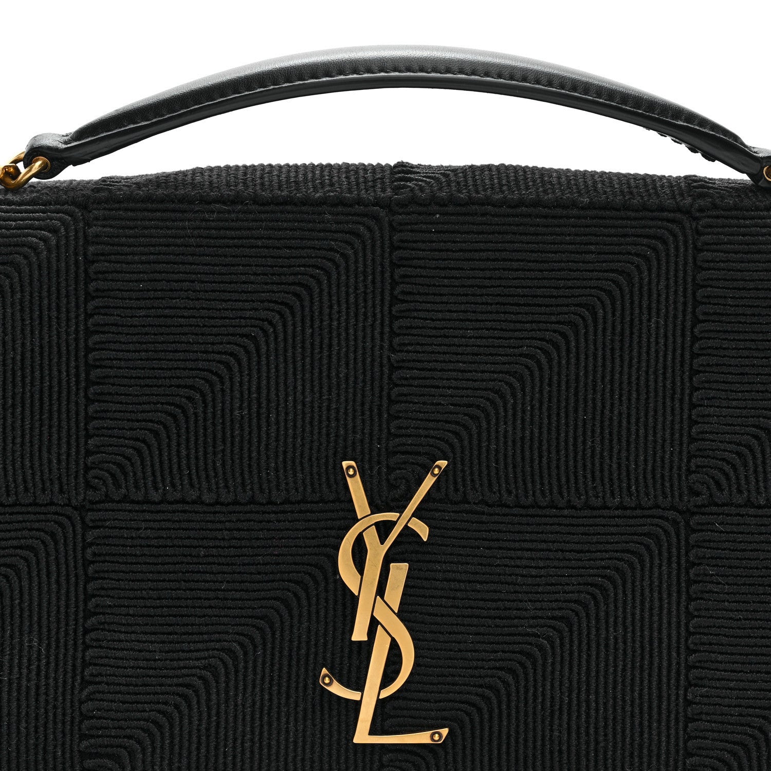 Saint Laurent Quilted Satin Monogram Medium Jamie Black 8 of 10