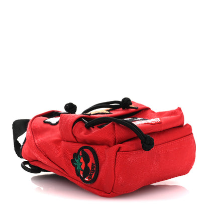 Balenciaga Recycled Casual Nylon Patches Mini Explorer Crossbody Backpack Red 4 of 11