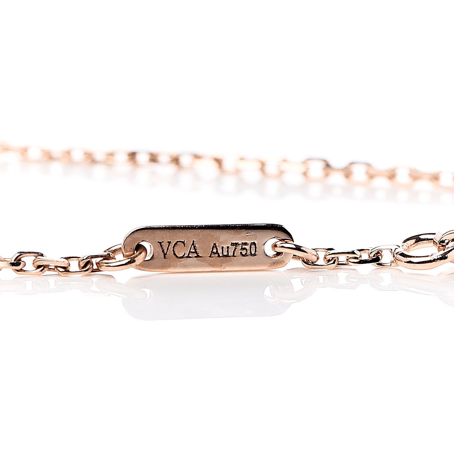 18K Rose Gold Carnelian Sweet Alhambra Heart Bracelet