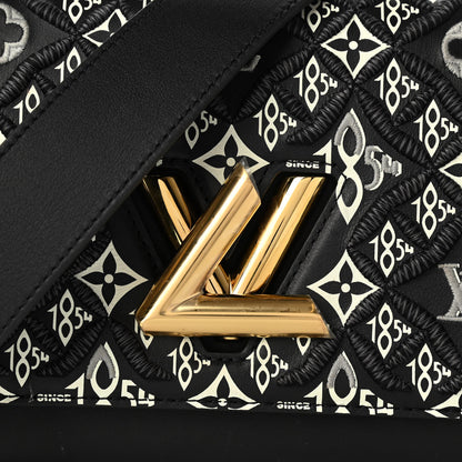 Louis Vuitton Calfskin Since 1854 Embroidered Twist MM Black 7 of 10
