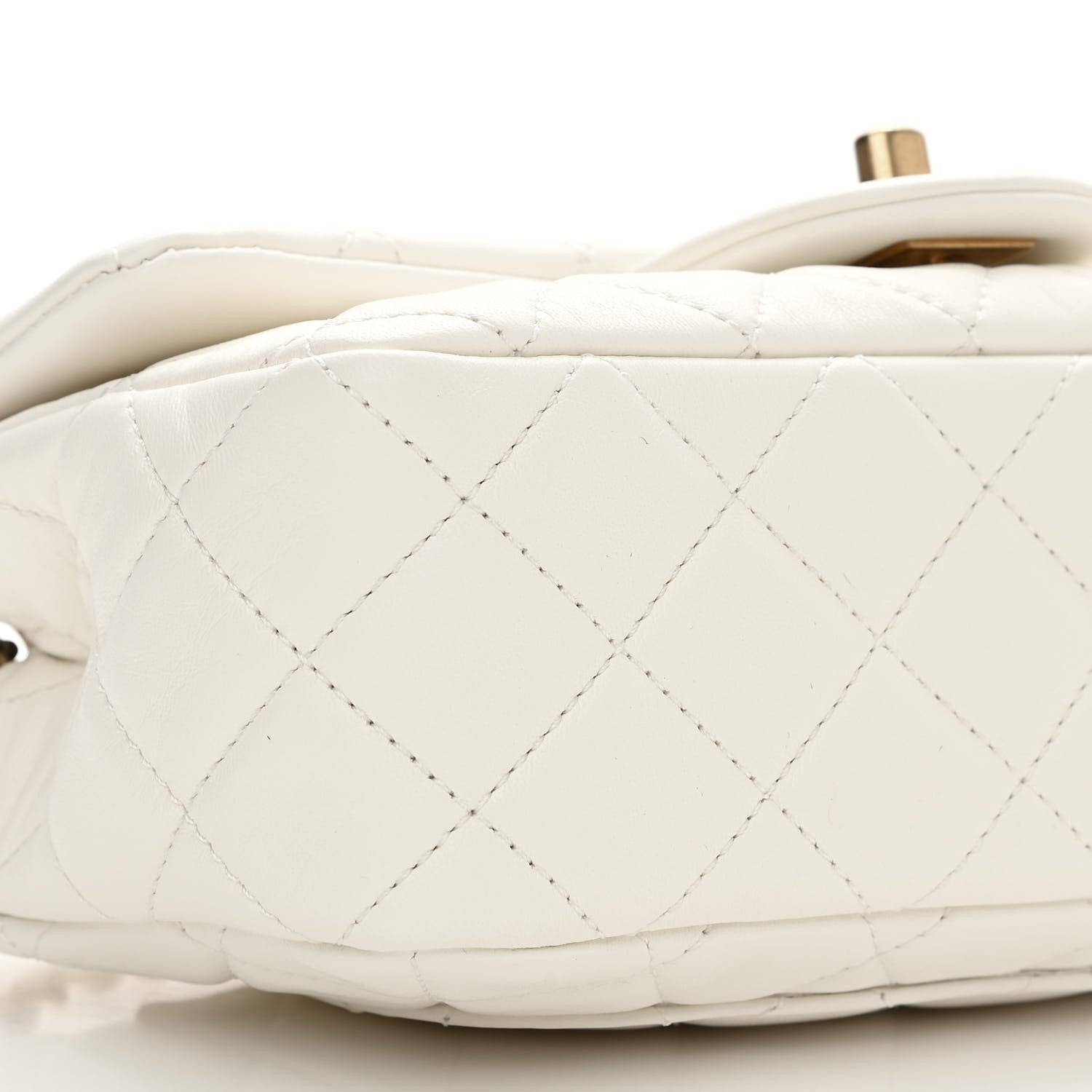 Chanel Lambskin Quilted Mini Rectangular Pearl Crush Flap White 9 of 11