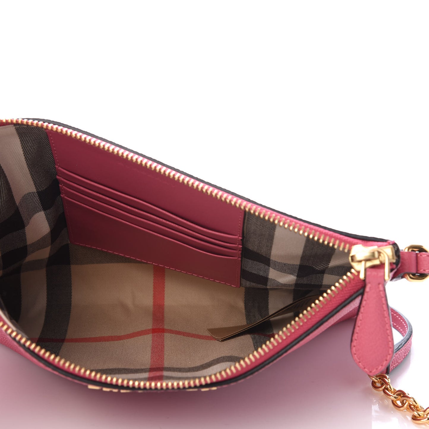 Soft Grain Calfskin Peyton Crossbody Clutch Bag Pink Azalea