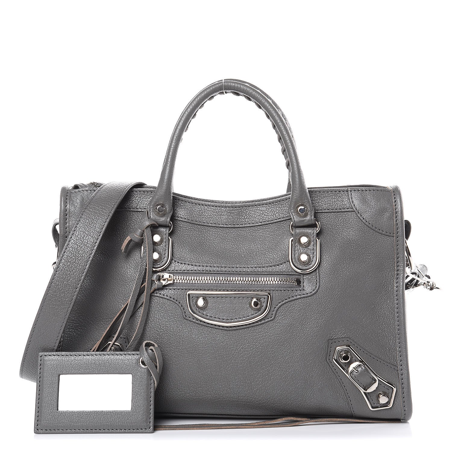 Balenciaga Chevre Silver Metallic Edge Hardware S City Gris Acier 1 of 10