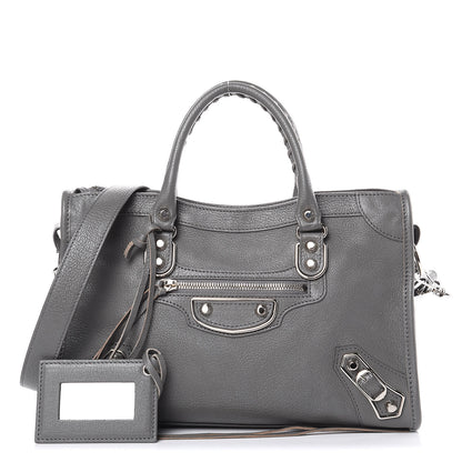 Balenciaga Chevre Silver Metallic Edge Hardware S City Gris Acier 1 of 10