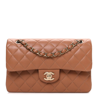 Chanel Lambskin Quilted Small Double Flap Brown 1 of 10