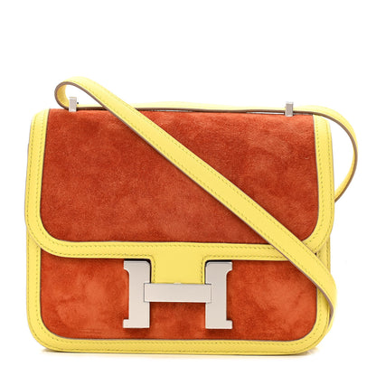 Hermes Veau Doblis Swift Constance 18 Paprika Soufre 1 of 12