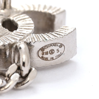 Chanel Crystal CC Drop Earrings Silver 4 of 6