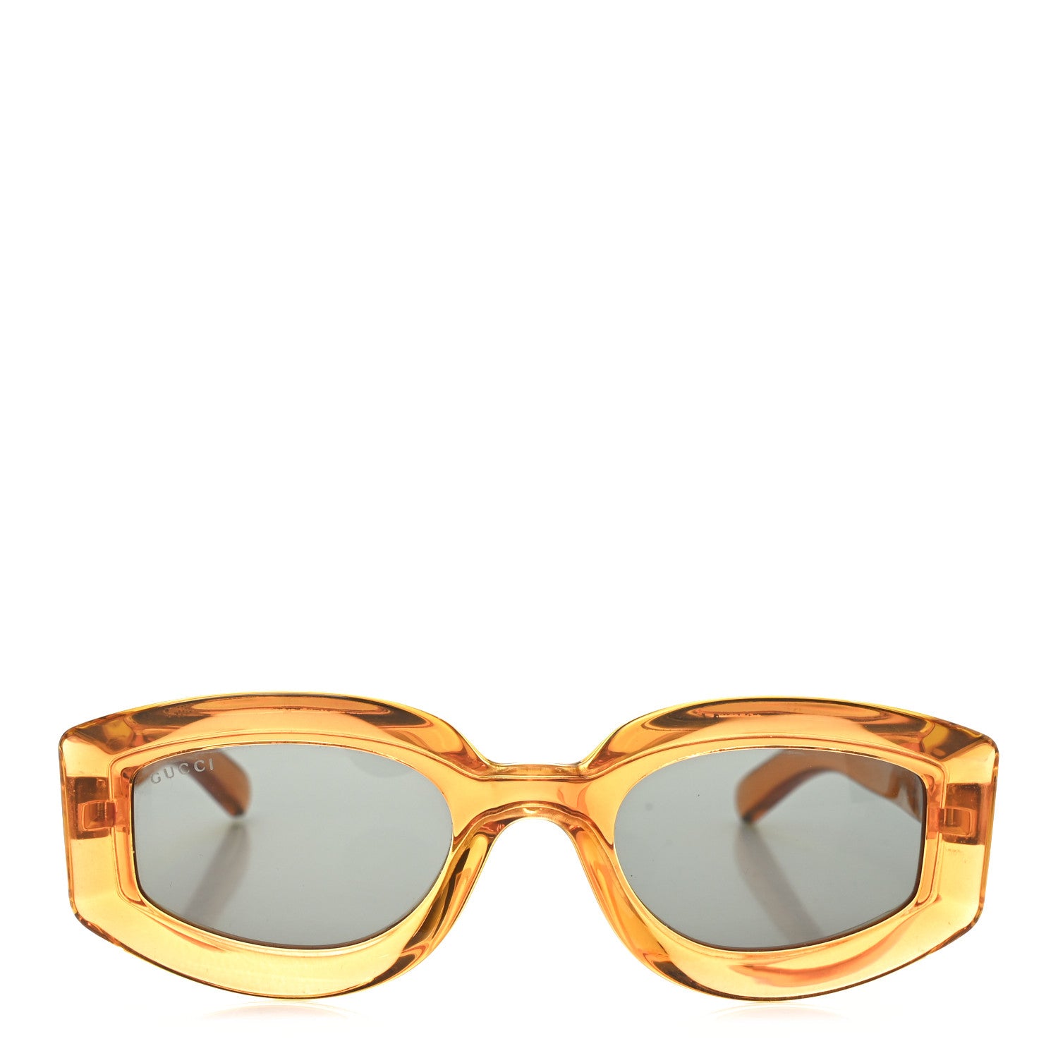 Gucci Acetate Rectangle Sunset Boulevard Sunglasses GG1719S Orange Grey 2 of 7