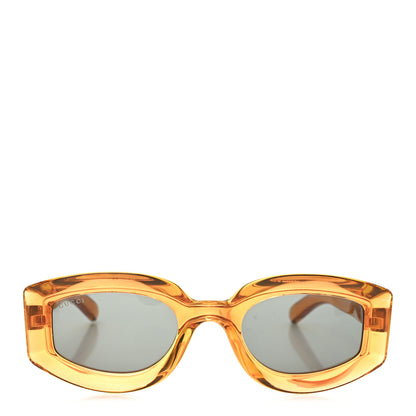 Gucci Acetate Rectangle Sunset Boulevard Sunglasses GG1719S Orange Grey 2 of 7