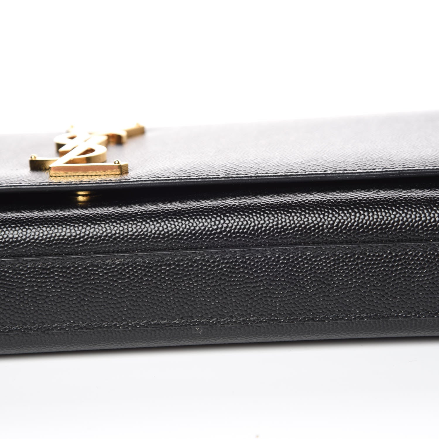 Saint Laurent Grain De Poudre Monogram Cassandre Clutch Black 9 of 13
