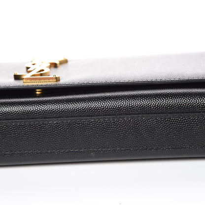 Saint Laurent Grain De Poudre Monogram Cassandre Clutch Black 9 of 13