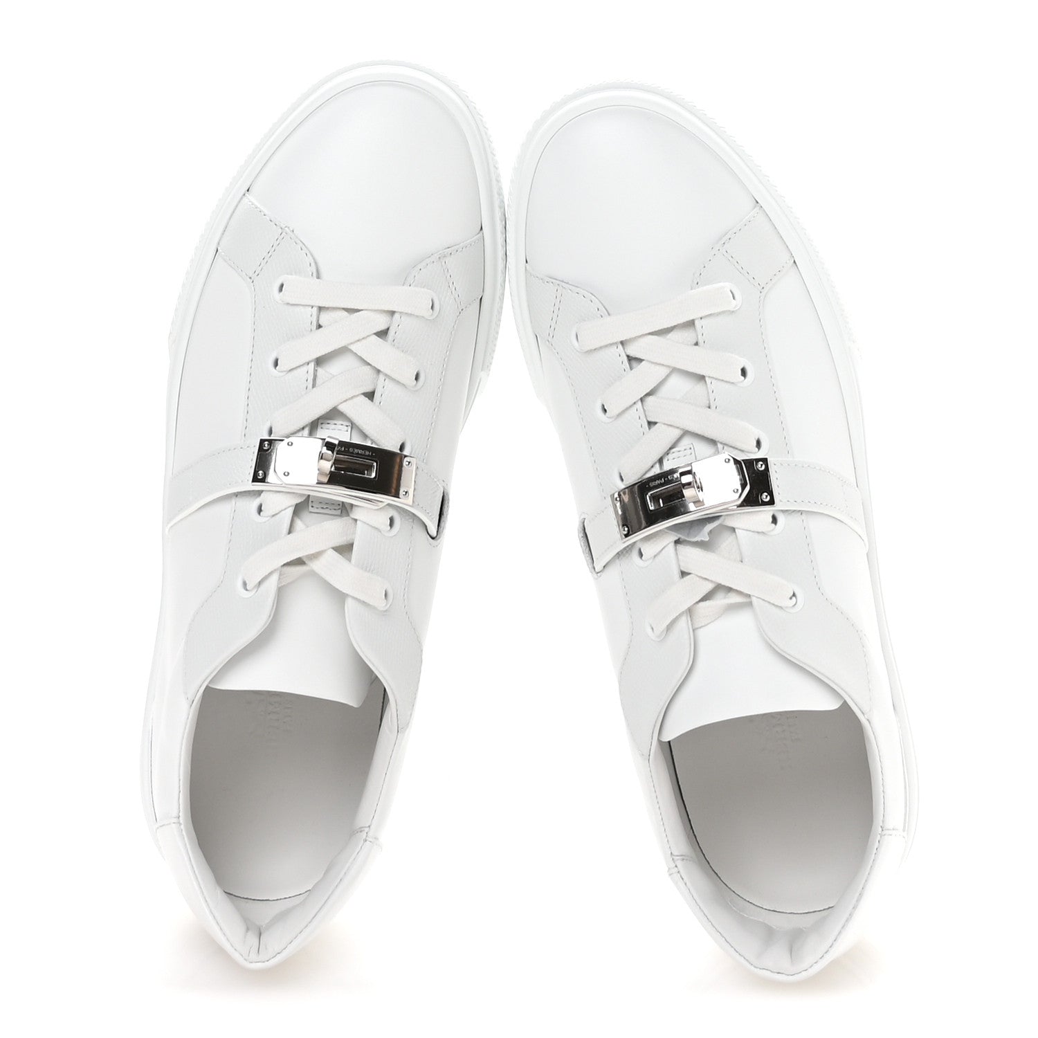 Hermes Calfskin Epsom Mens Day Sneakers 42 White 2 of 9
