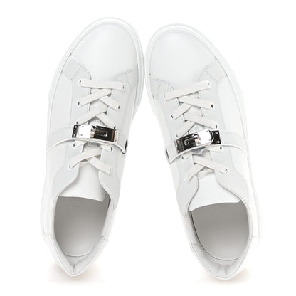 Hermes Calfskin Epsom Mens Day Sneakers 42 White 2 of 9