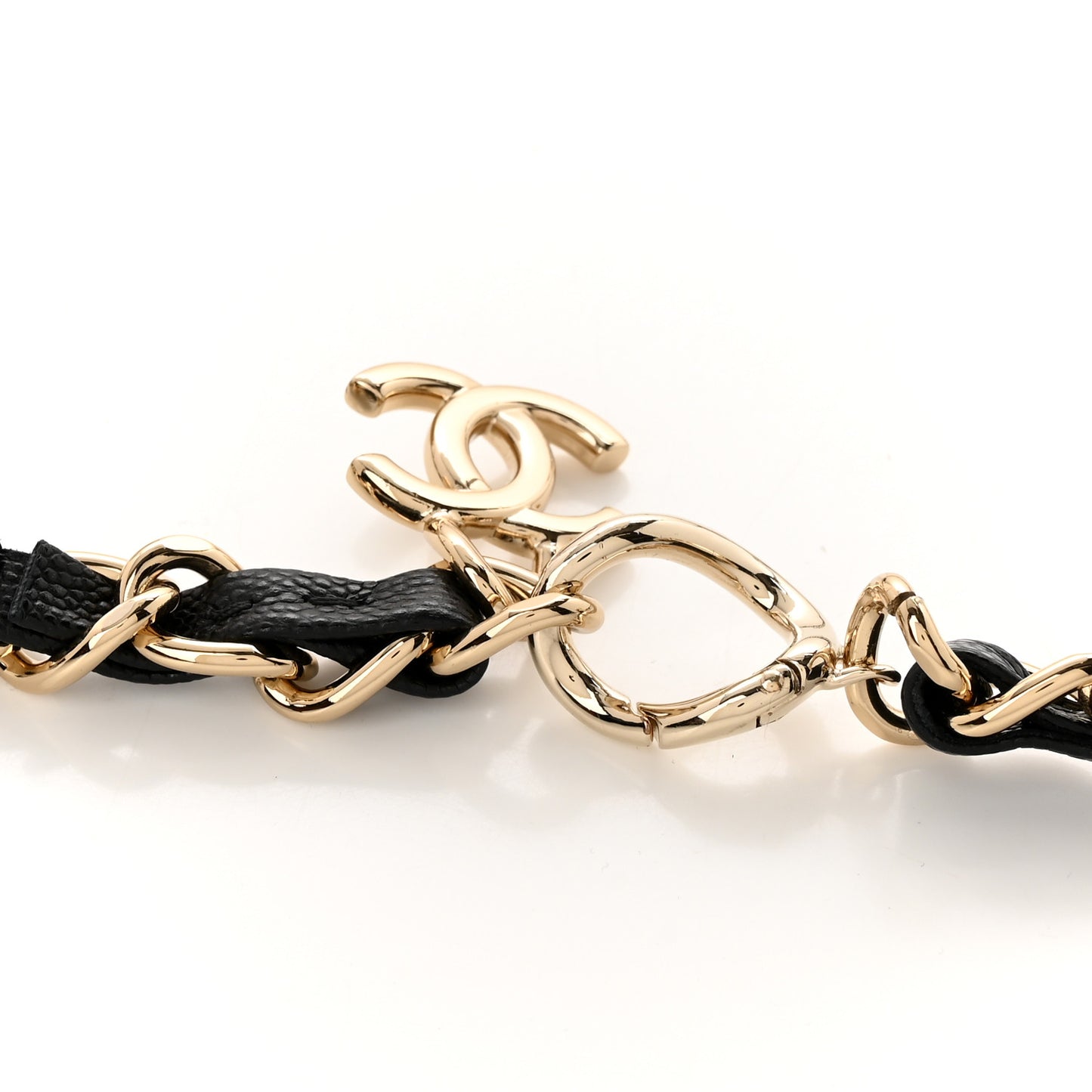 Caviar Quilted Mini Chain Belt Bag Black
