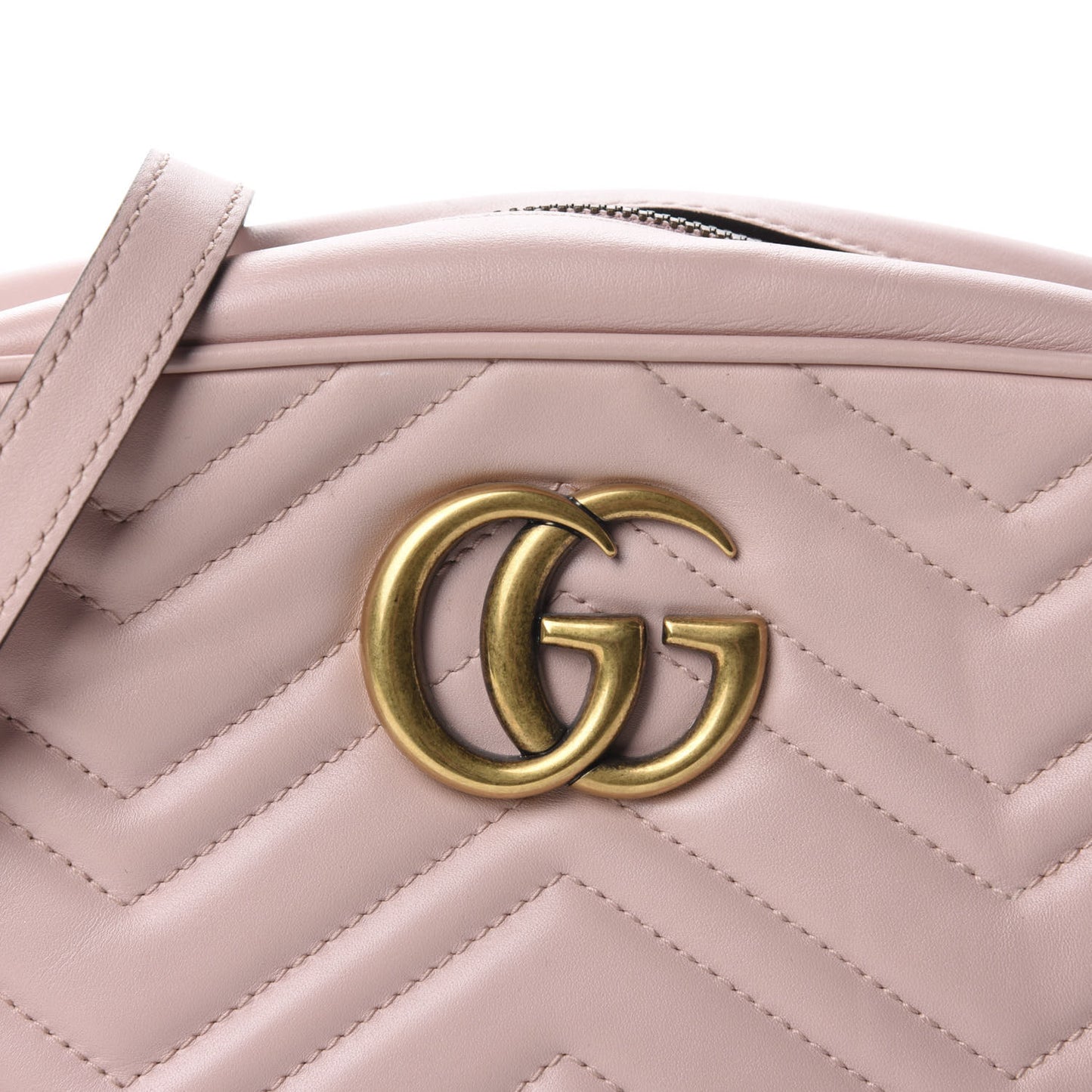 Calfskin Matelasse Small GG Marmont Chain Shoulder Bag Perfect Pink