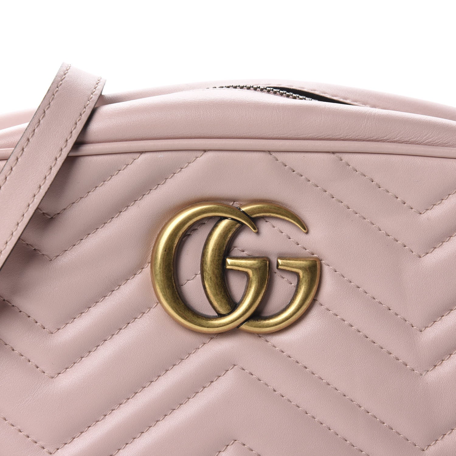 Gucci Calfskin Matelasse Small GG Marmont Chain Shoulder Bag Perfect Pink 10 of 10