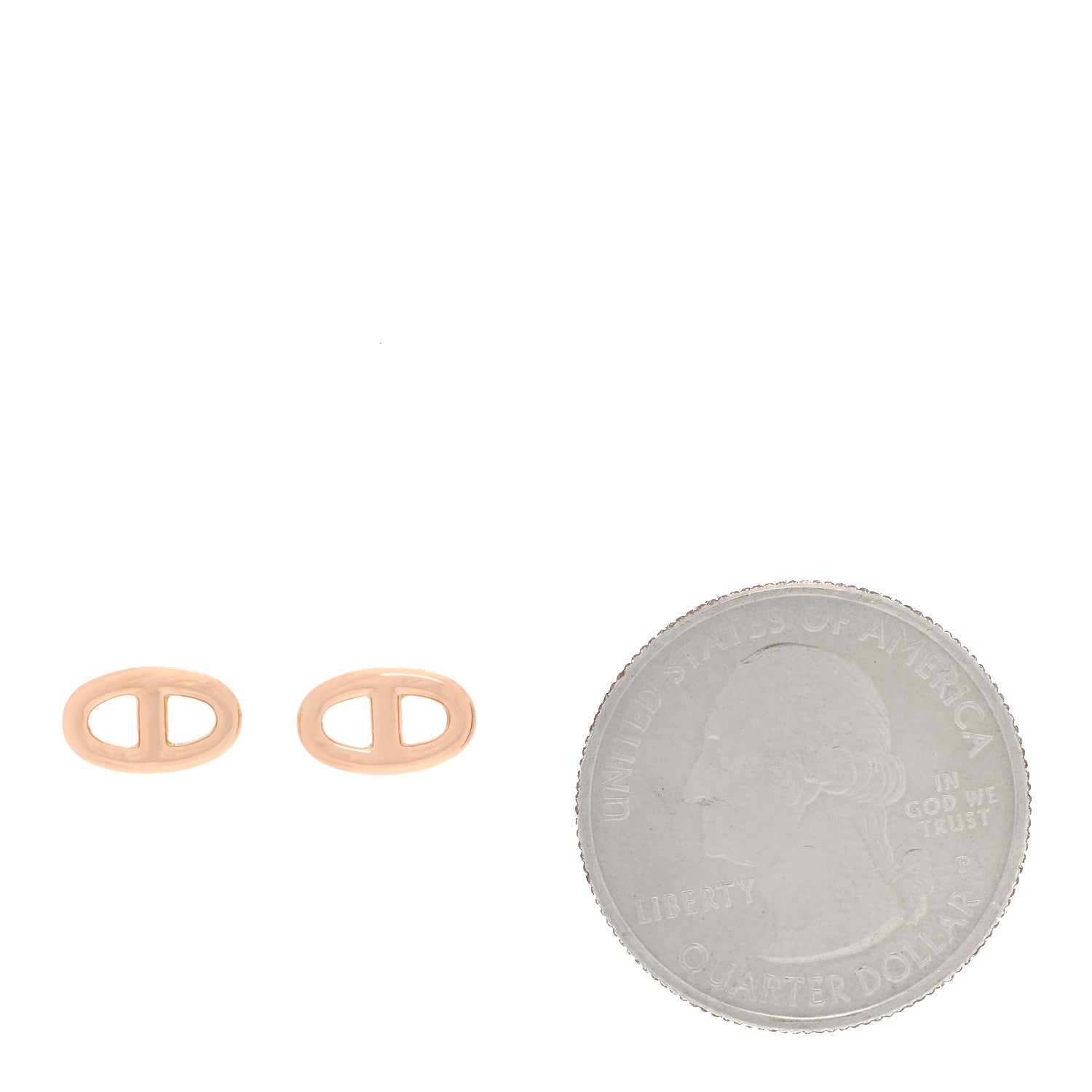 Hermes 18K Rose Gold TPM Farandole Stud Earrings 2 of 5