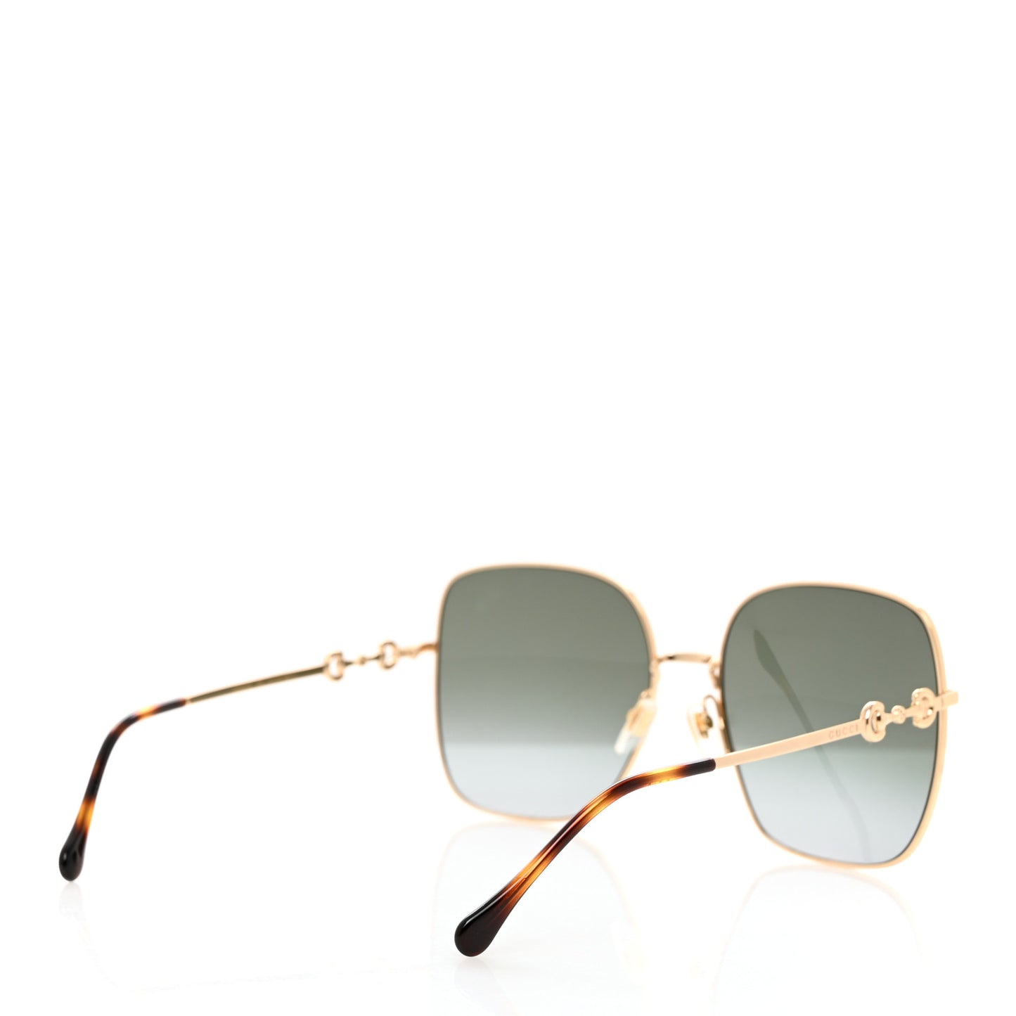 Metal Horsebit Square Sunglasses GG0879S Grey