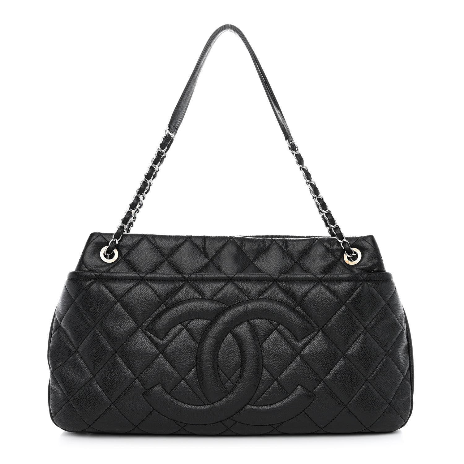 Chanel Caviar Quilted CC Timeless Soft Tote Black 1 of 10