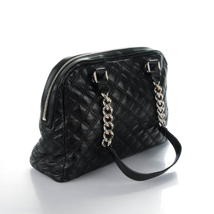 Marc Jacobs Lacquered Goatskin Quilted Karlie Satchel Black 3 of 8