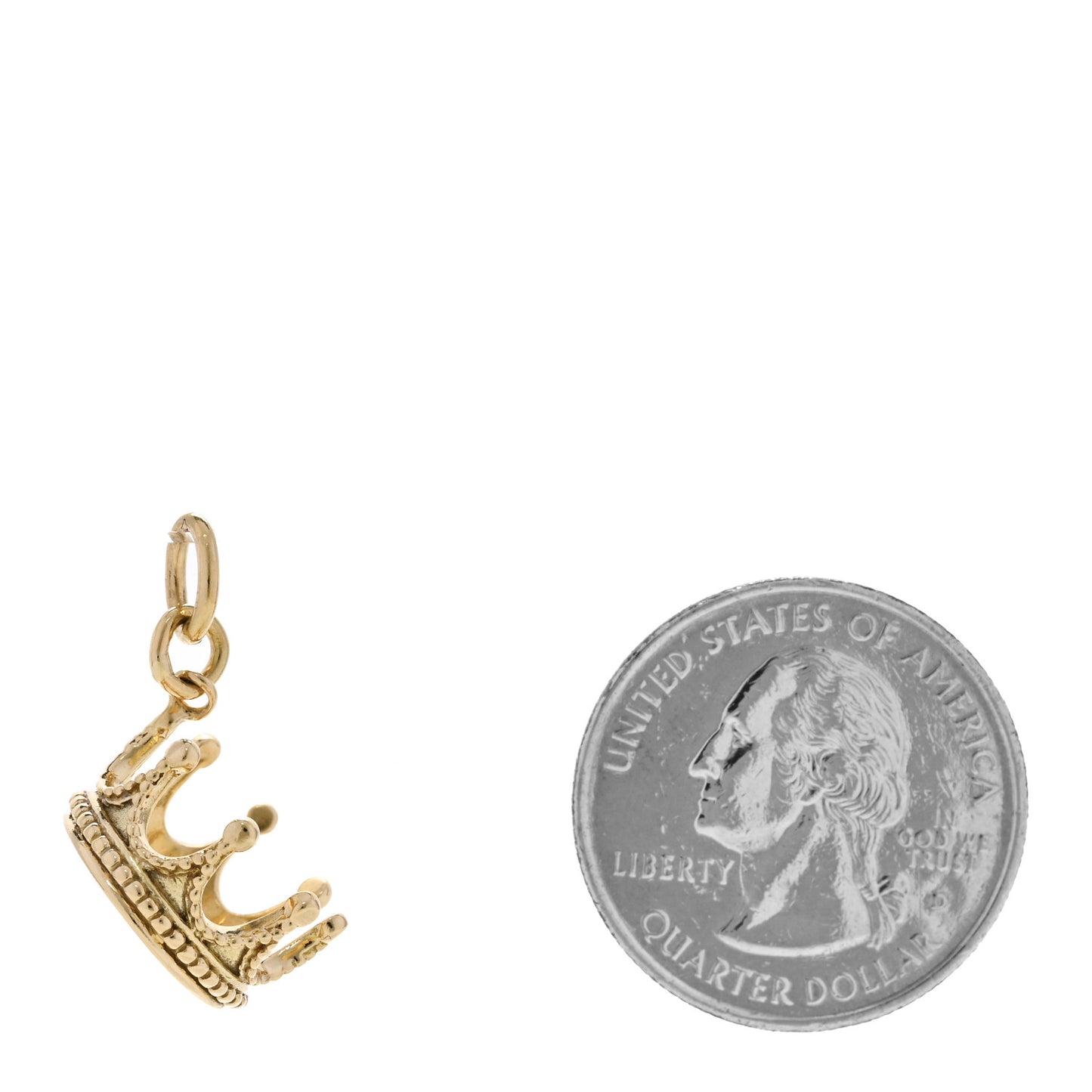 18K Yellow Gold Crown Charm