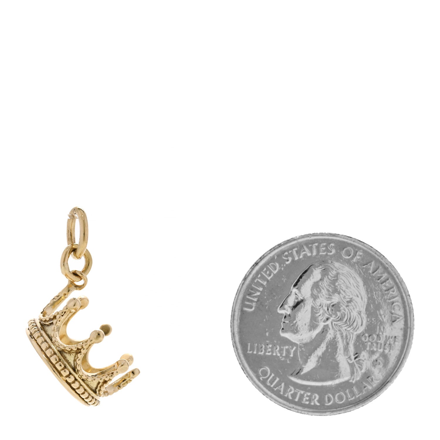 Tiffany 18K Yellow Gold Crown Charm 2 of 3