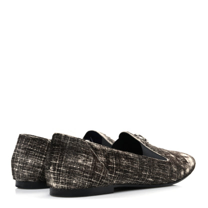 Chanel Pony Hair Calfskin CC Mocassin Loafers 39 Silver Black 5 of 11