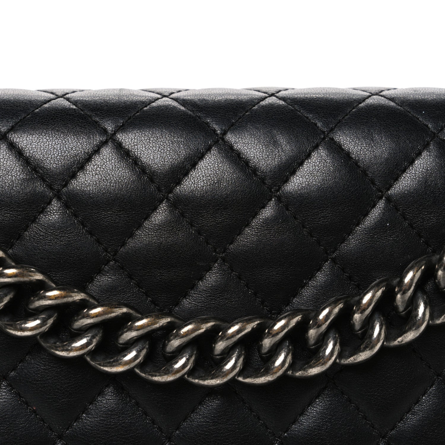 Chanel Lambskin Quilted Large Boy Flap Black 8 of 10