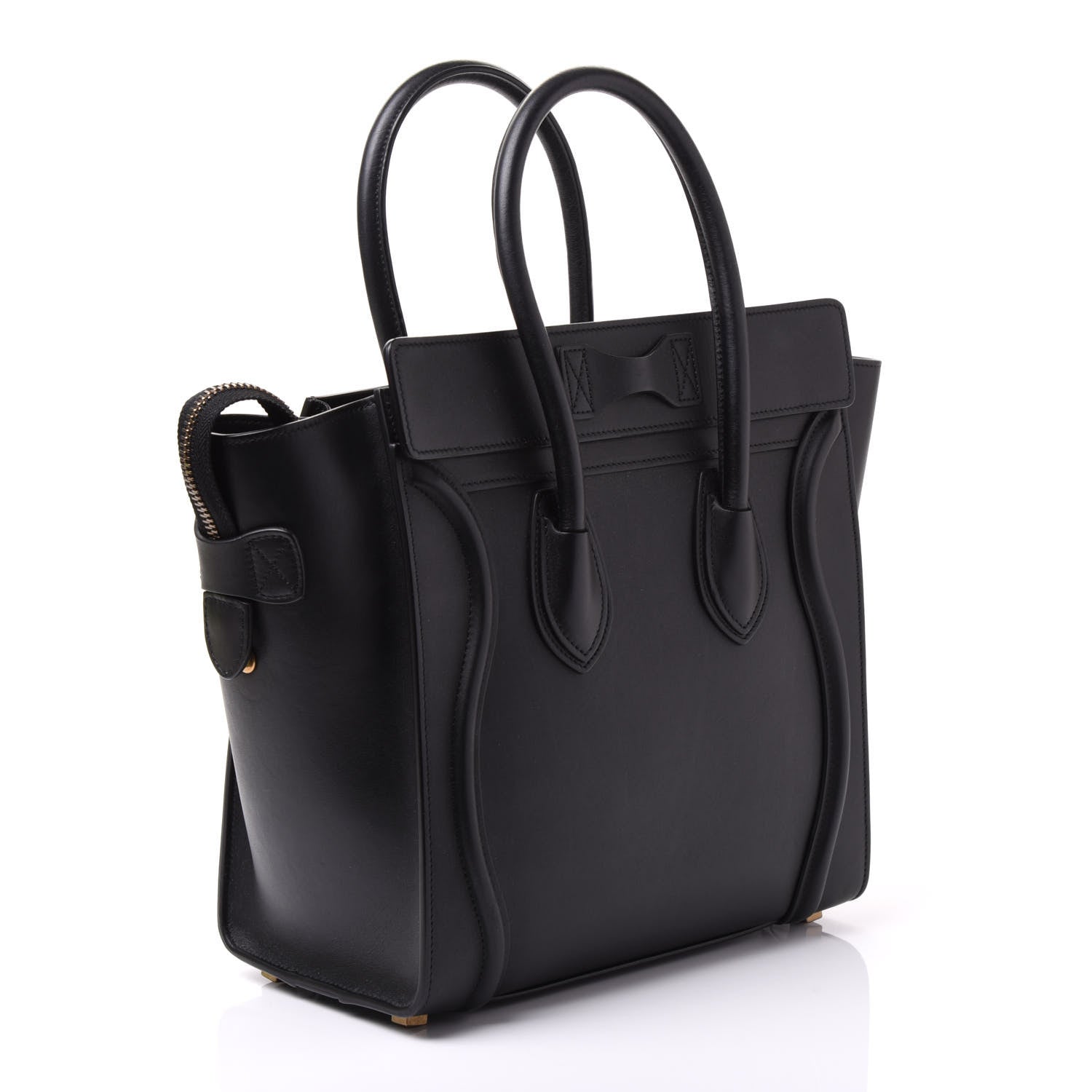 Celine Smooth Calfskin Micro Luggage Black 2 of 8