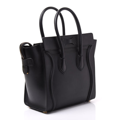 Celine Smooth Calfskin Micro Luggage Black 2 of 8