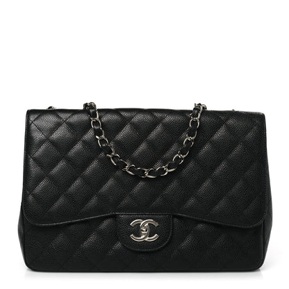Chanel Caviar Quilted Jumbo Single Flap Black 1 of 9