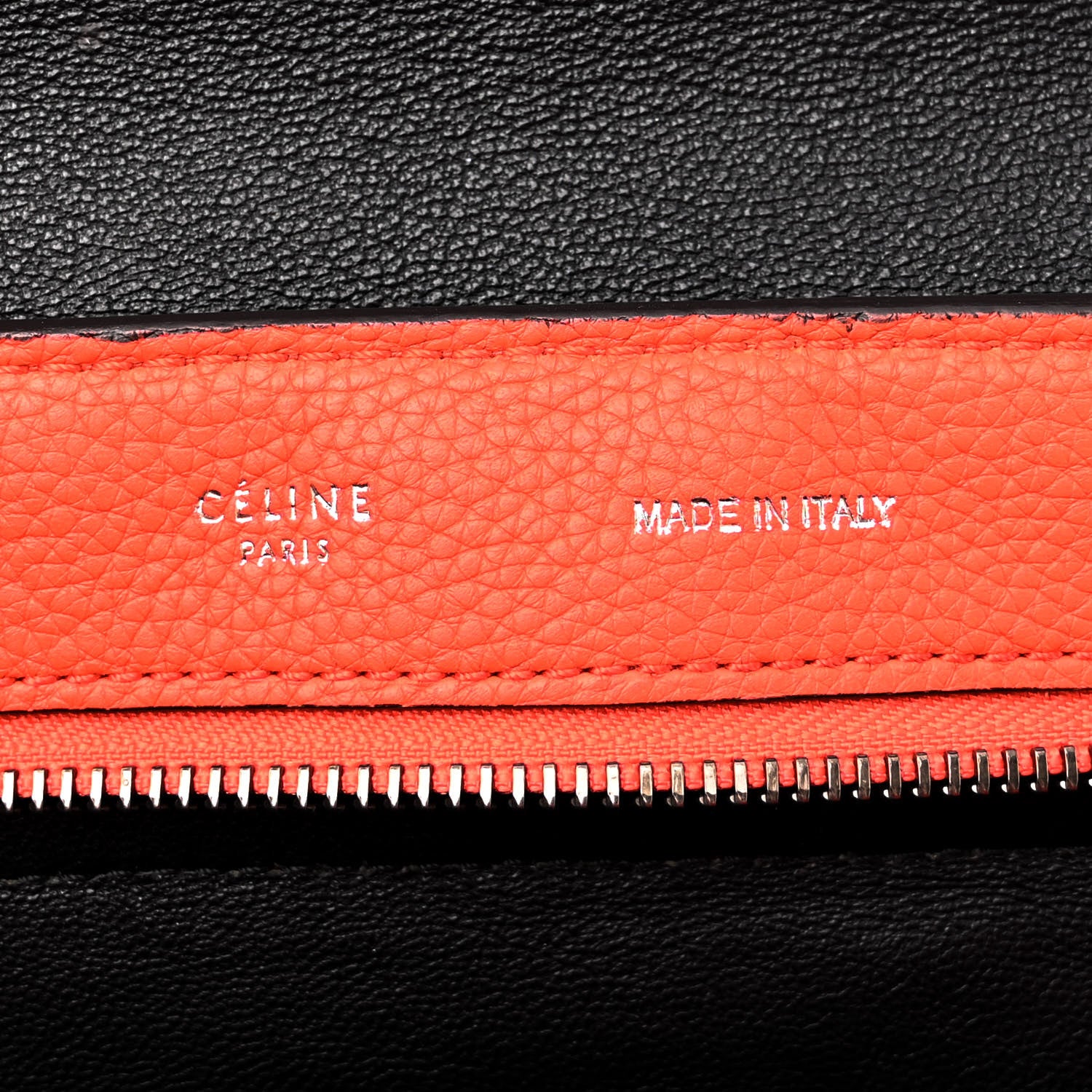 Celine Drummed Calfskin Suede Medium Trapeze Vermillion 6 of 12
