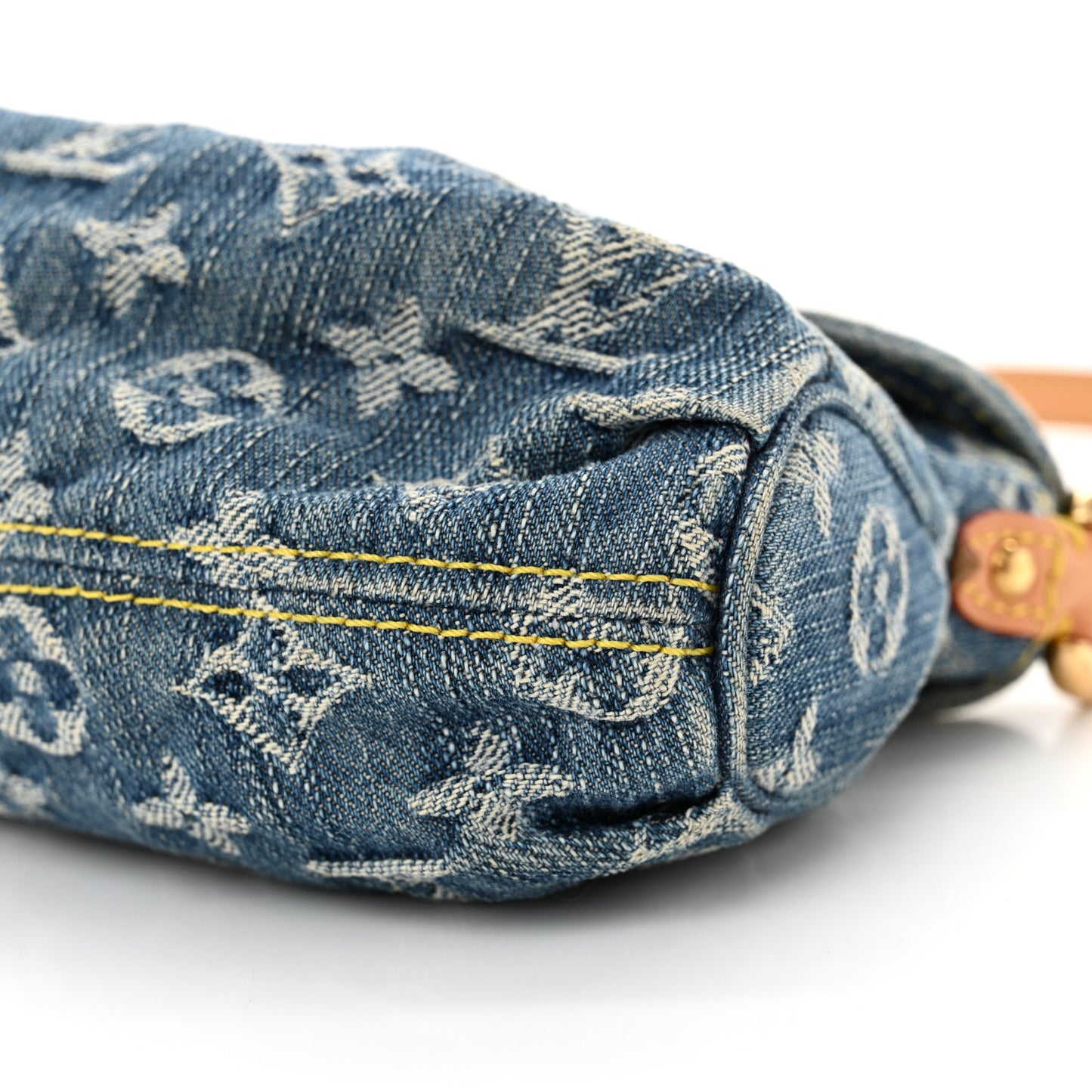 Monogram Denim Mini Pleaty Blue