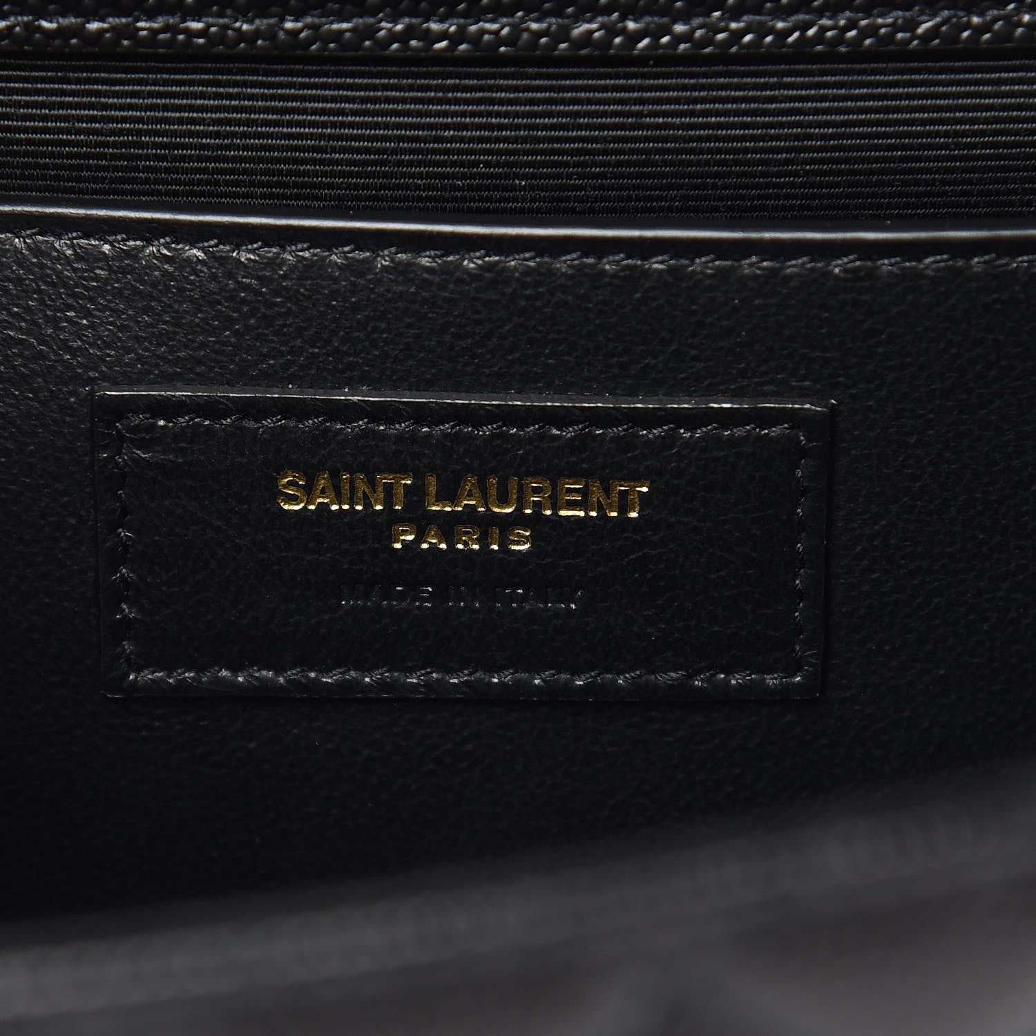 Saint Laurent Grain De Poudre Textured Mixed Matelasse Triquilt Medium Monogram Satchel Black 7 of 9